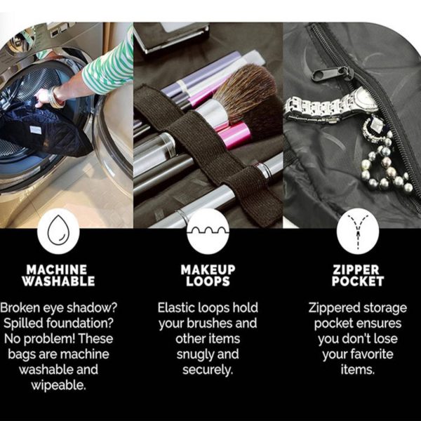 Drawstring Cosmetic & Makeup Bag Organizer - Image 4