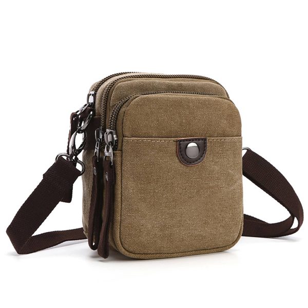 Canvas Crossbody Bag w/ Detachable Shoulder Strap