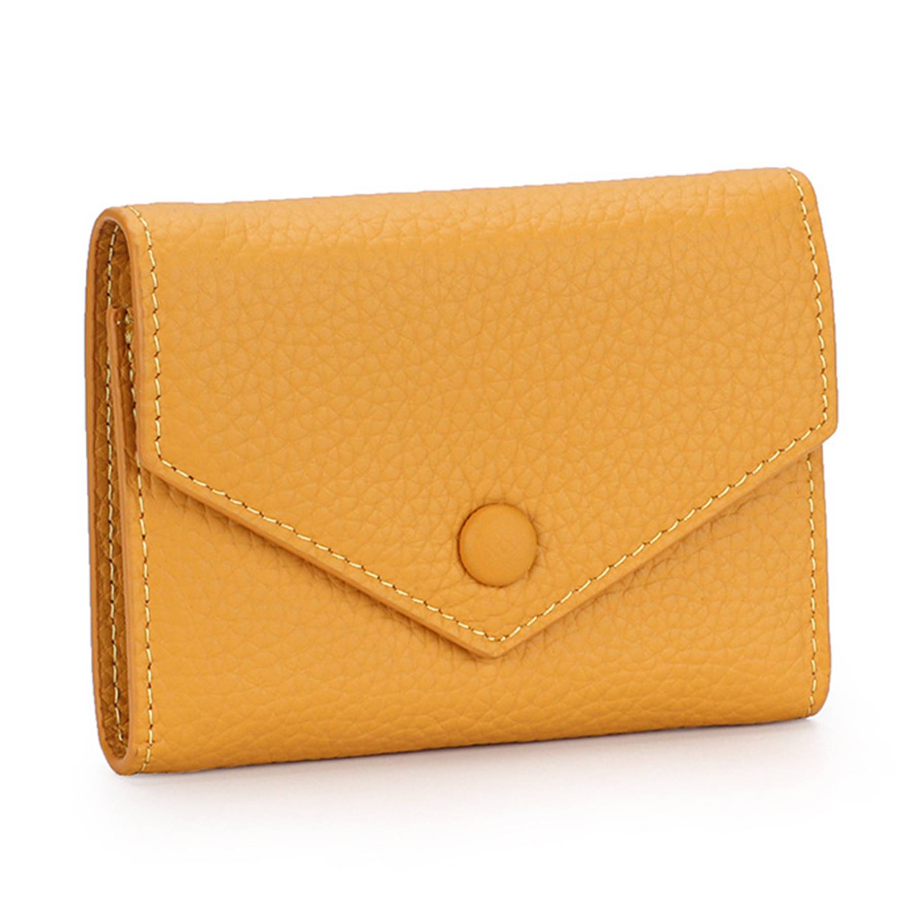 Genuine Leather Simple folding envelope coin wallet - Image 2