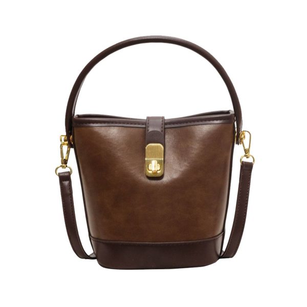 PU Tote Bag w/ Adjustable Strap and Lock Closure - Image 2