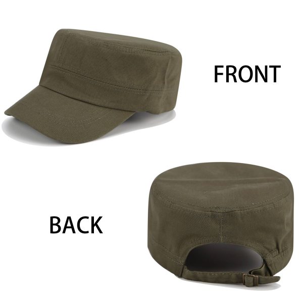 Cotton Summer simple monochrome flat hat for men - Image 5