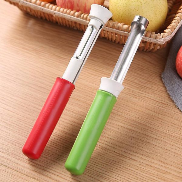 2 in 1 Ergonomic Stainless Steel Fruit Corer Peeler - Image 4