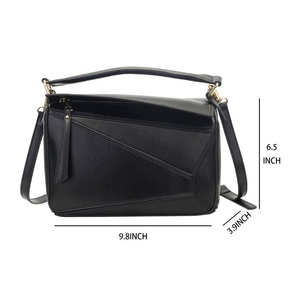 PU Contrast Crossbody Handbags Shoulder Bag For Women - Image 8
