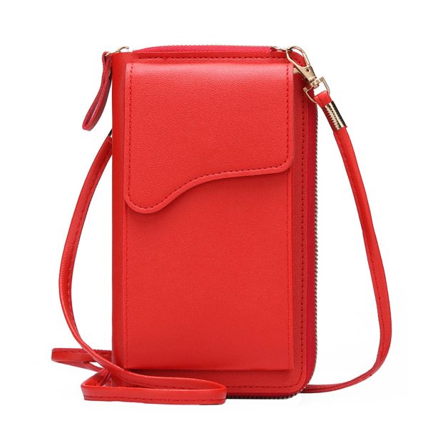 PU Mini buckle mobile phone women's crossbody bag