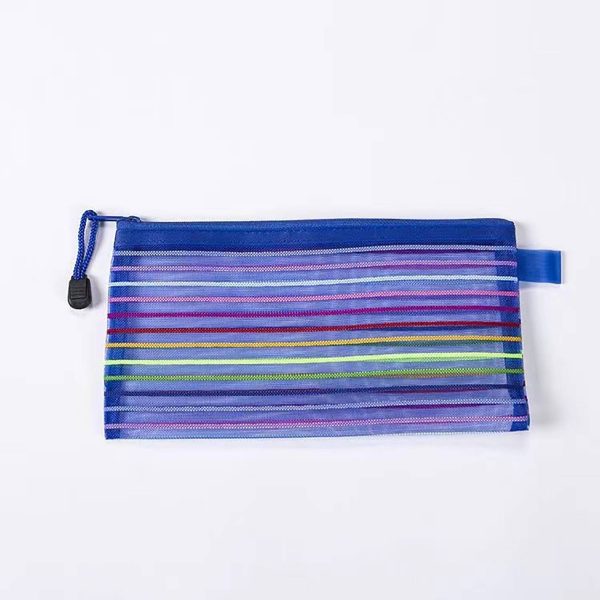 Multicolor Mesh Stationery Storage Bag for Students - Image 6
