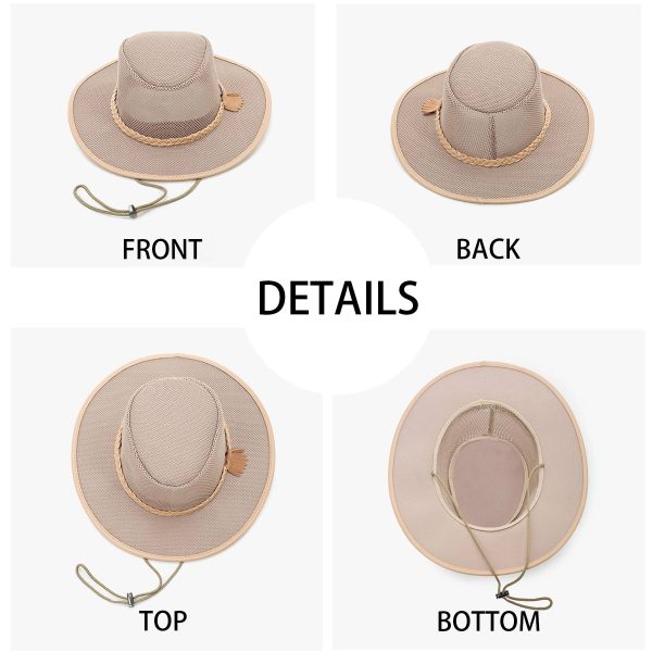 Polyester Breathable denim along sunscreen men's hat - Image 5