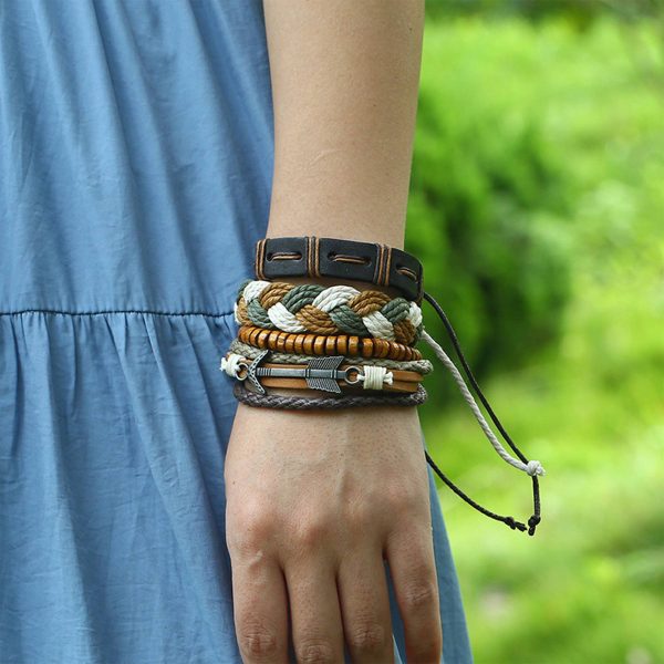 Jute Simple vintage woven bracelet - Image 2