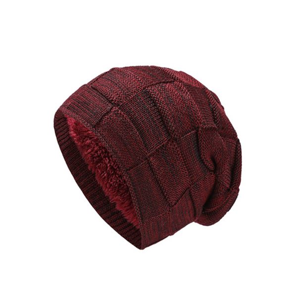 Men Lined Knit Warm Thick Binie Hat - Image 5