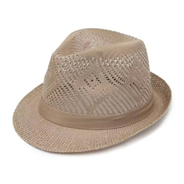 Polyester Solid jacquard breathable sun hat