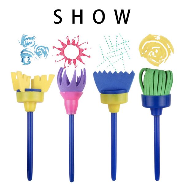 Plastic Sponge brush palette painting set of 25 pieces - Image 5