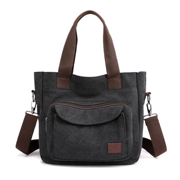 Women's Canvas Shoulder Handle Work Crossbody Bag