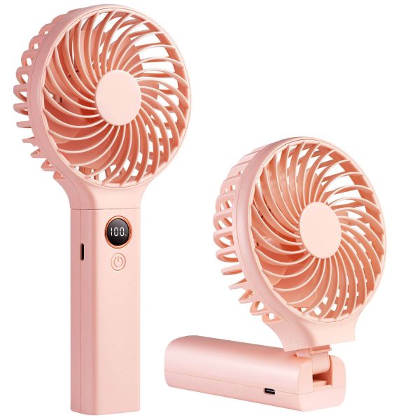 Compact Foldable 6-Speed Handheld Fan LED Display - Image 4