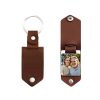 Customizable Compact Aluminium PU Leather Keychain - Image 2