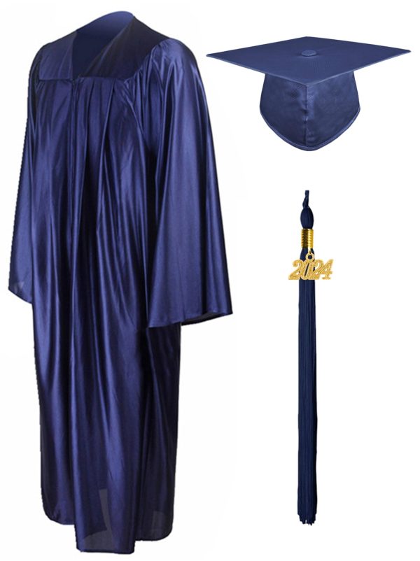 Shiny Graduation Gown Cap Tassel Set - Image 2