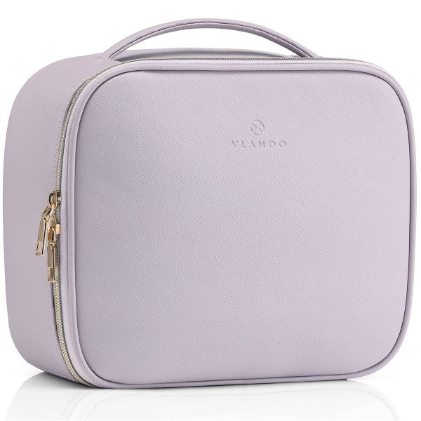 Pu Leather Storage Adjustable Dividers Brushes Cosmetic bag - Image 3