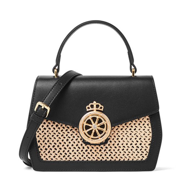 Genuine Leather woven cross-body bag - Image 2