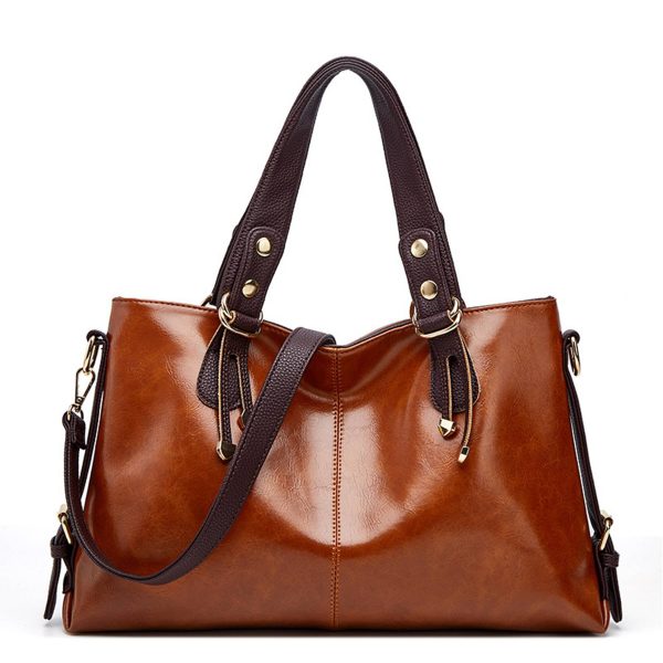 PU Large Capacity Tote Crossbody Bag - Image 3