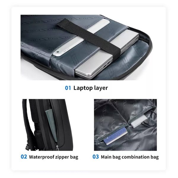 Oxford Anti-Theft Travel Backpack with USB Charging Port - Image 5