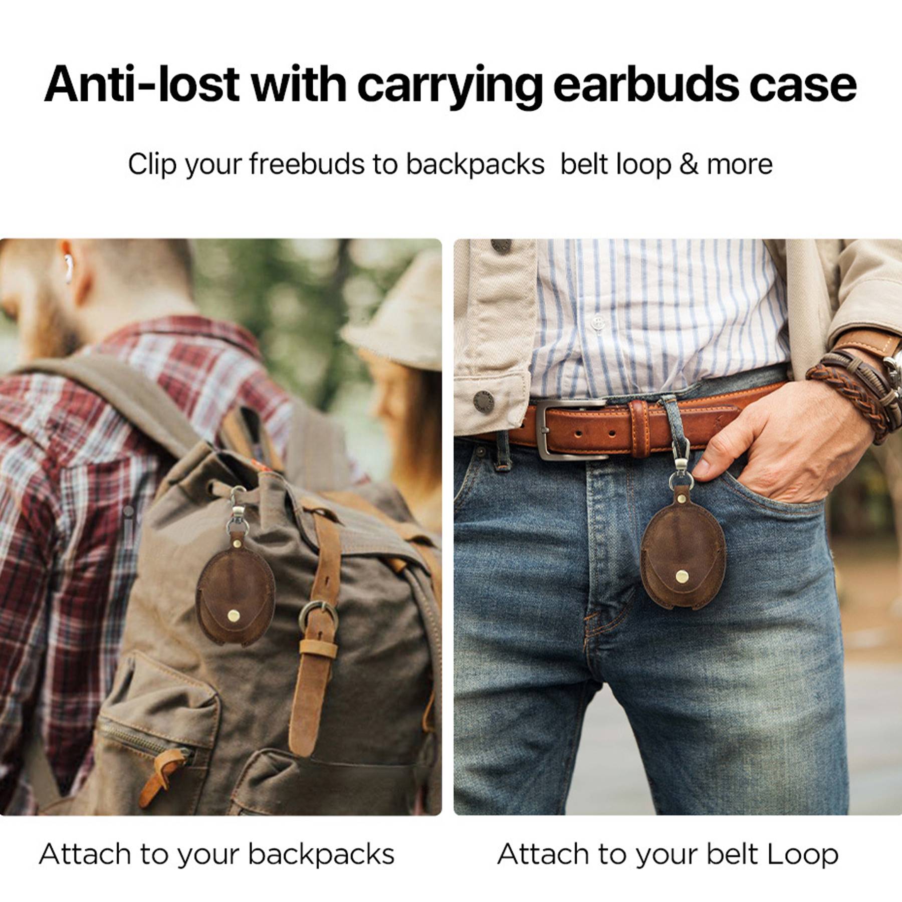 Genuine Leather Bluetooth headset drop protection case - Image 6