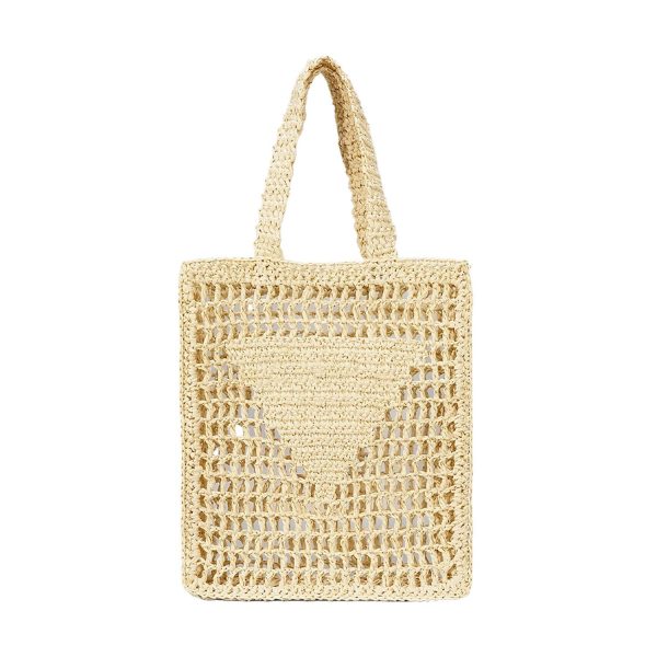 Spacious Crochet Beach Tote Bag – Straw & Mesh - Image 5