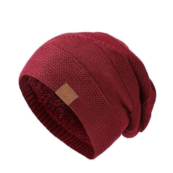 Solid Color Beanie Winter Warm Knitted Hat - Image 3