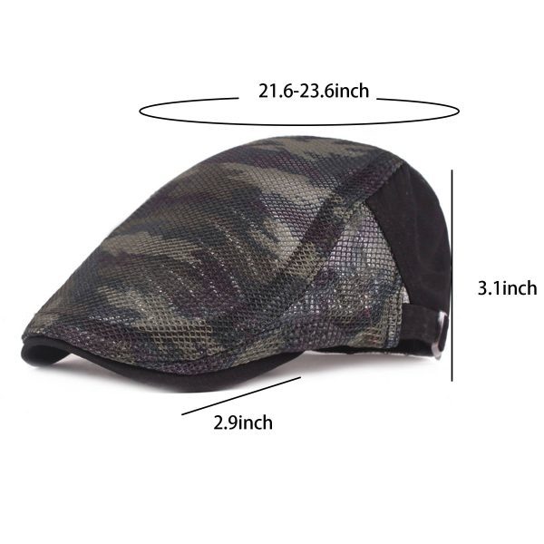 Camouflage Newsboy Flat Cap - Image 6