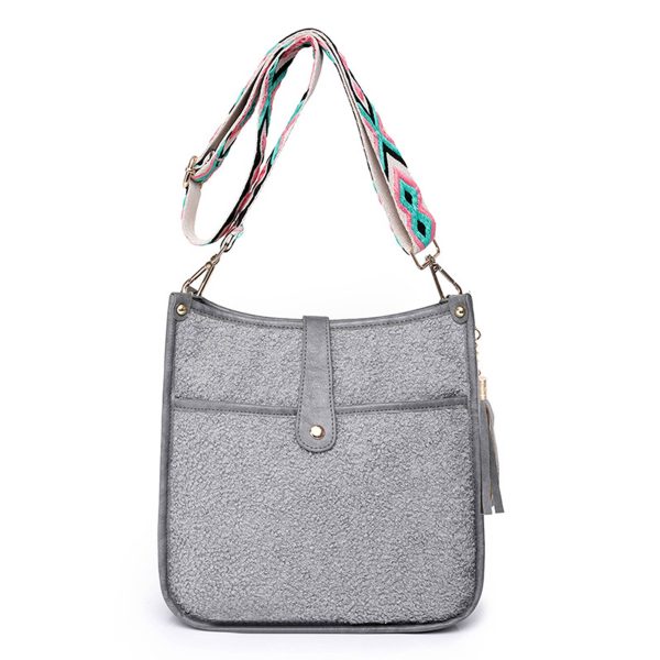 PU Leather Plush Crossbody Bags Fit for Women in Winter - Image 2