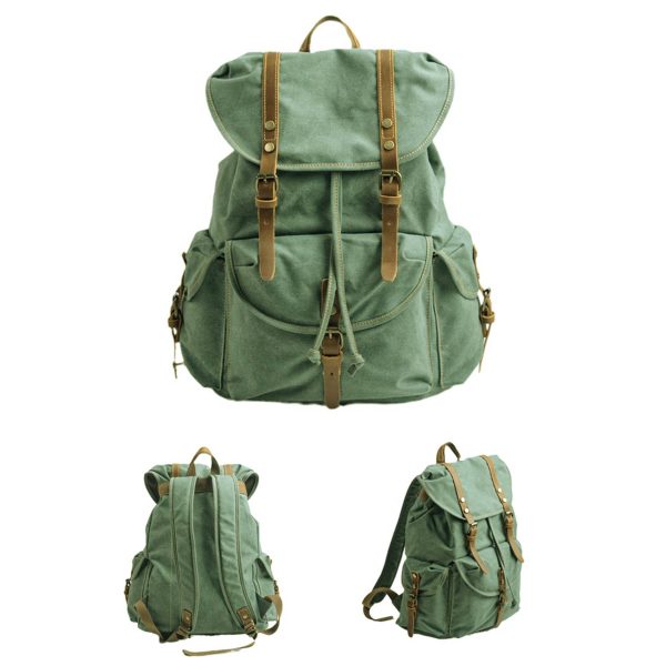 Canvas Vintage Backpack - Image 4