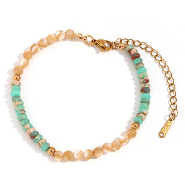Stainless steel bohemian hand-beaded