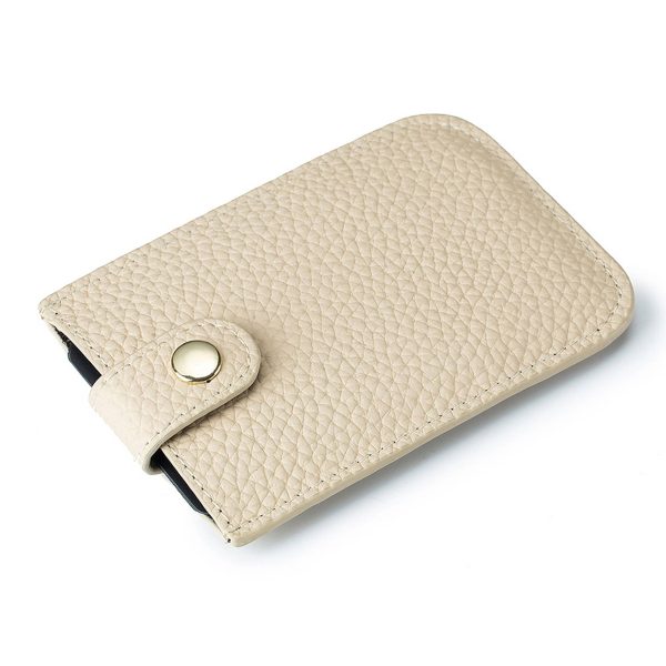 Genuine Leather portable slim coin purse/Wallet card case - Image 4