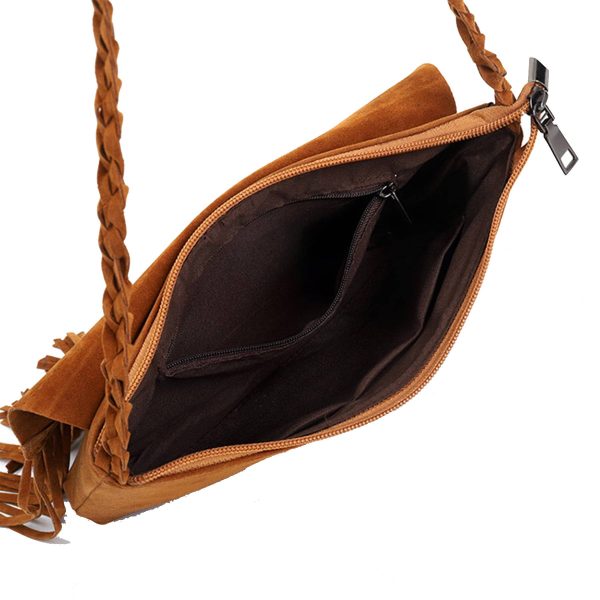 PU leather Fringed Female Shoulder Crossbody Bag for woman - Image 4