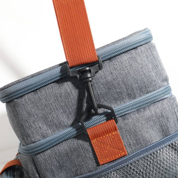 Oxford Double-layer thermal cross-body Insulated lunch bag - Image 4