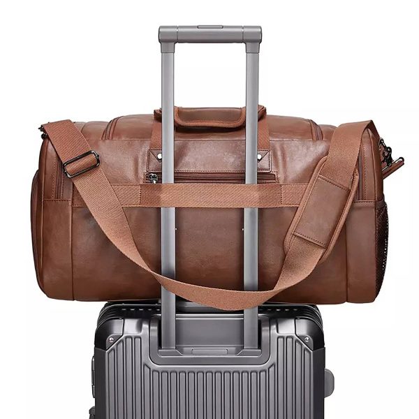 Men'S Waterproof Pu Shoulder Bag W/ Multi Compartments - Image 8