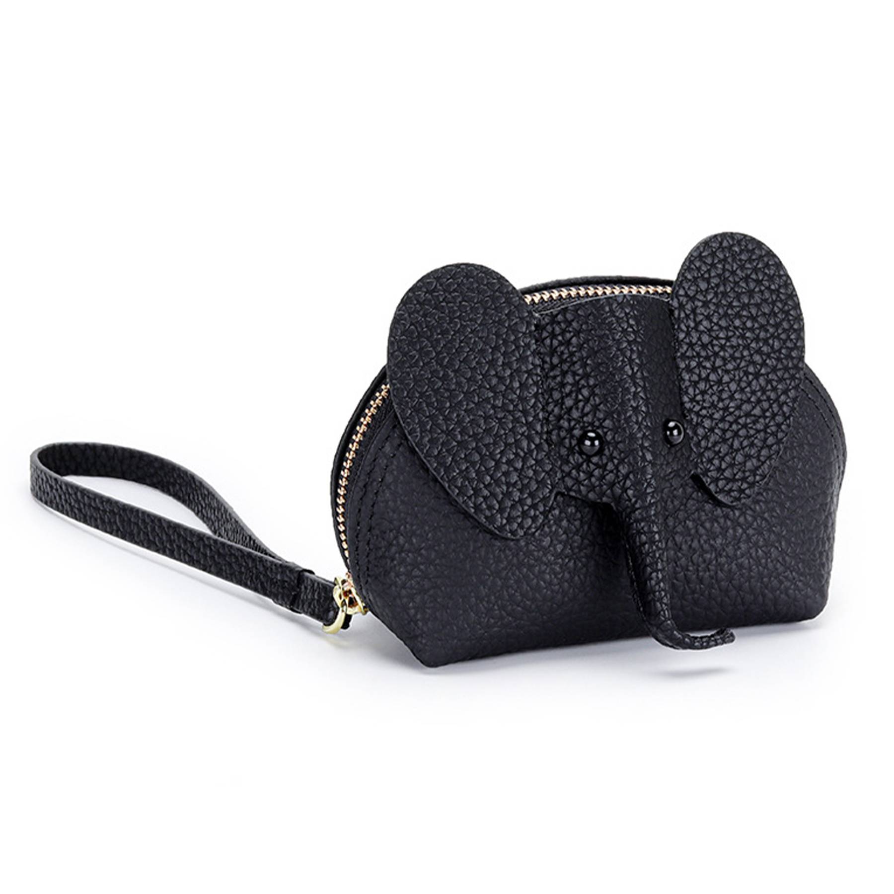 Genuine Leather Cartoon Elephant Mini Coin Purse Wallet - Image 3