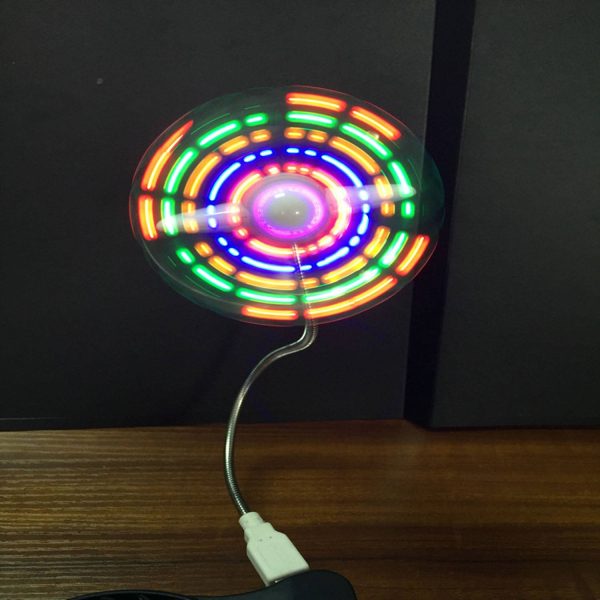 Fun LED Display USB Fan - Flexible & Portable - Image 2
