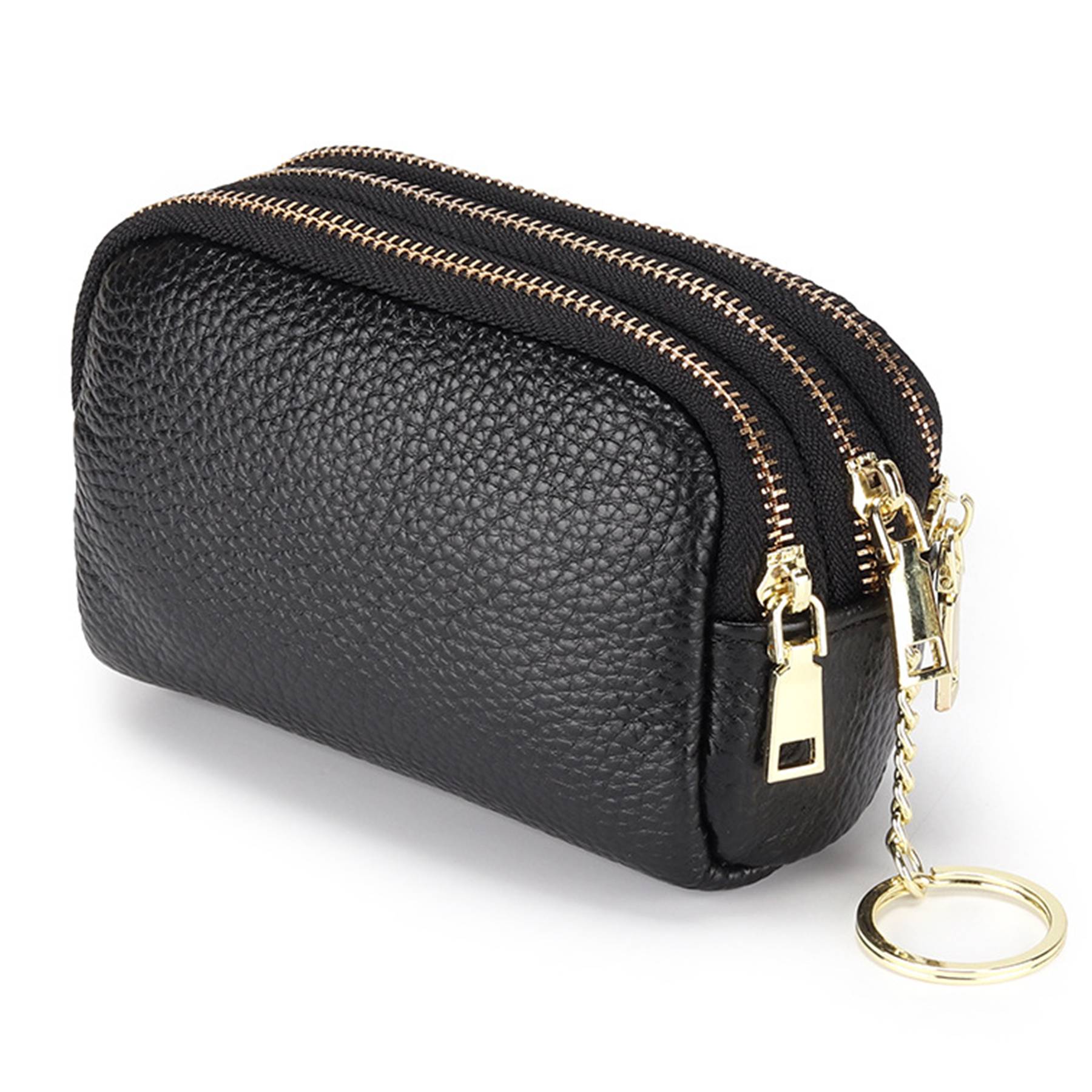 Genuine Leather Small multi-function key coin purse - Image 3