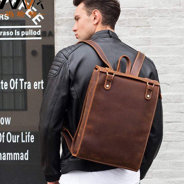 Genuine Leather Business Work backpack - Image 2