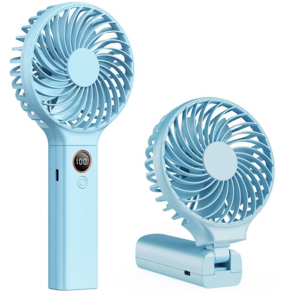 Compact Foldable 6-Speed Handheld Fan LED Display - Image 2