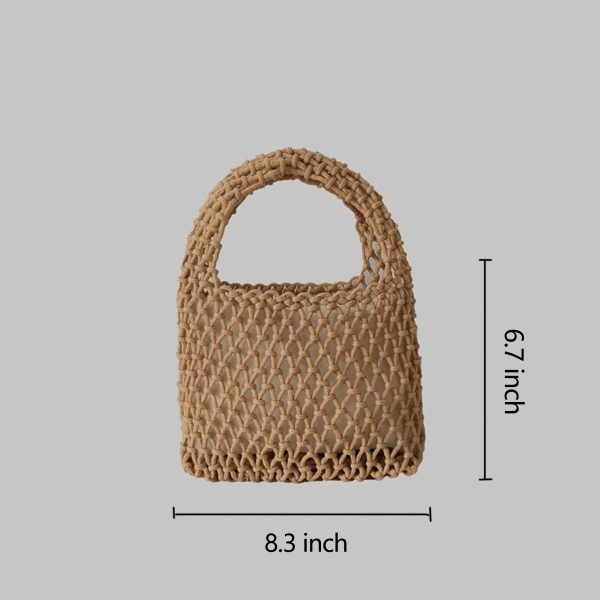 Women Cotton Beach Woven Mini Handbag - Image 8