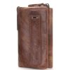 Genuine Leather Key Holder Wallet Men Coffee Black - Image 2