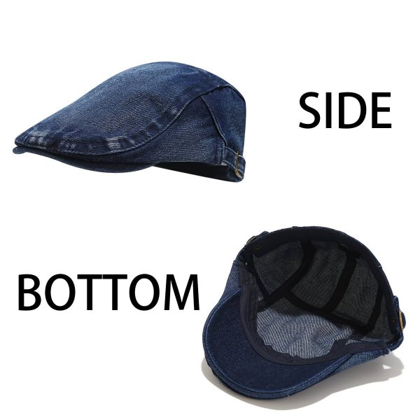 Cotton Simple denim peaked cap - Image 5