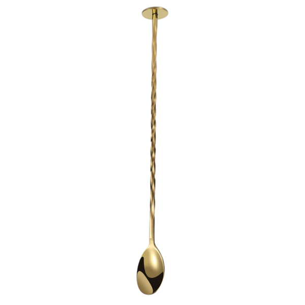 Stainless Steel Bar Spoon w/Spiral Handle for Mixing Drinks