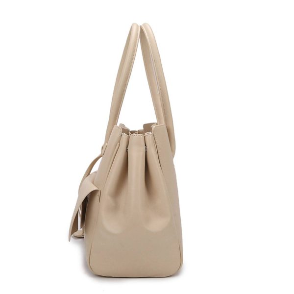 Spacious PU Leather Tote Bag Comfortable Grip - Image 4