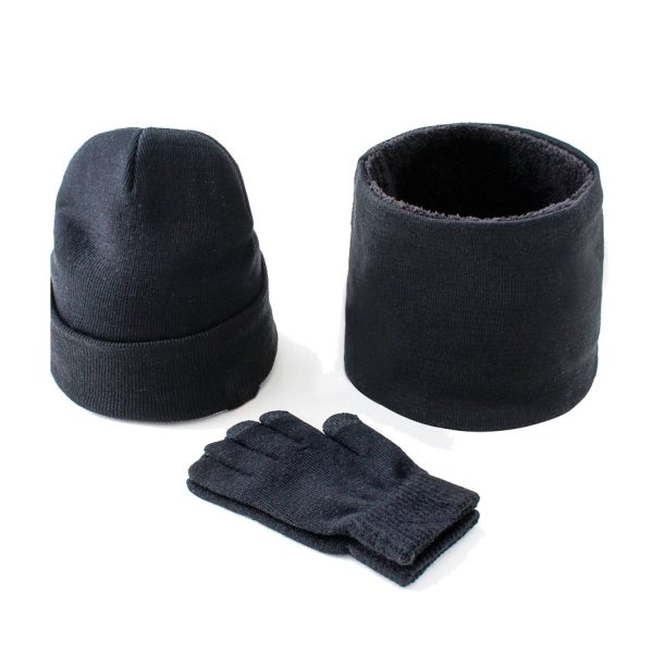 Knitted Hat Scarf Gloves - Image 2