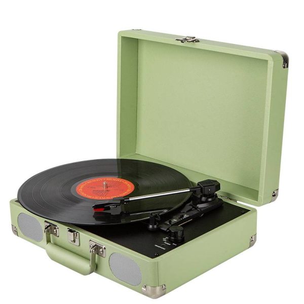Blutooth in/out suitcase vinyl record player turntable - Image 3