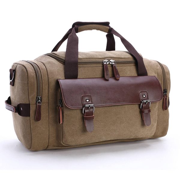 Vintage Canvas Large Travel Bag - Image 3