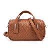 Genuine Leather Simple woven shoulder cross-body bag