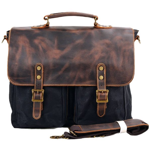 Genuine Leather multicolor Messenger Bag - Image 4