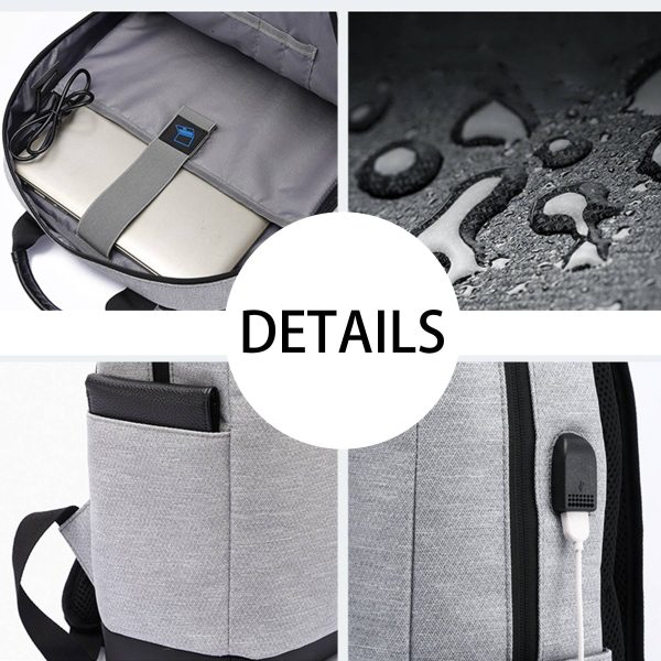 Polyester high-capacity minimalist computer backpack - Image 4