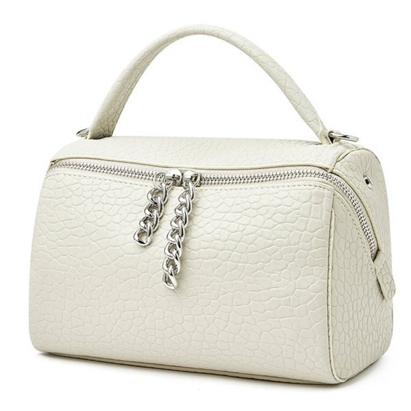Genuine Leather zipper cross-body women's bag handbag - Image 3
